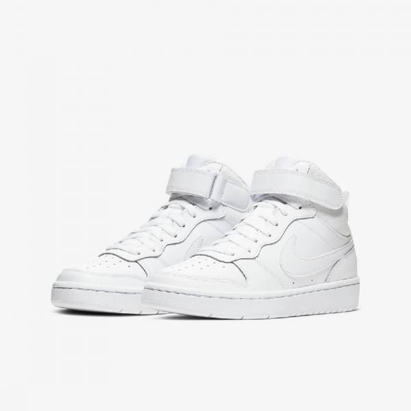 NIKE Nike Court Borough Mid 2 WHITE/WHITE-WHITE