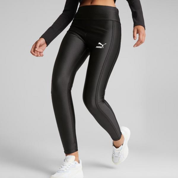 PUMA T7 High Waist Shiny Leggings Black