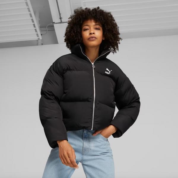 PUMA Classics Oversized Puffer Jacket Black