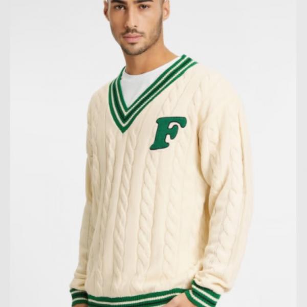 FILA FIL TAUBATE KNITTED SWEATER WHITECAP GRAY