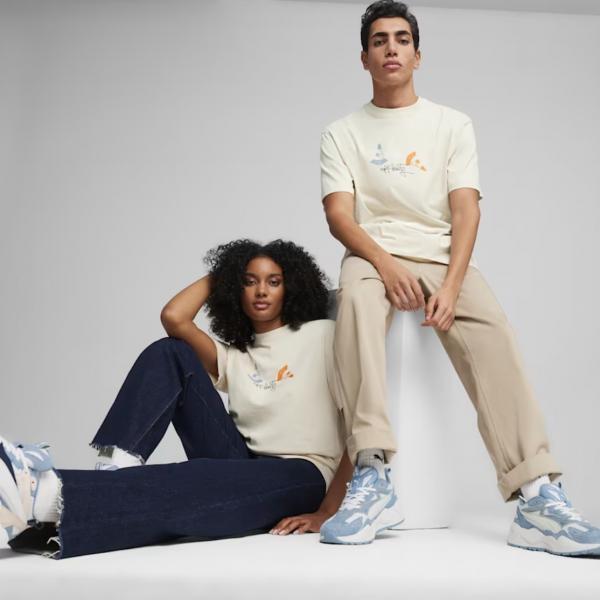 PUMA PUM DOWNTOWN 180 GRAPHIC TEE ALPINE SNOW