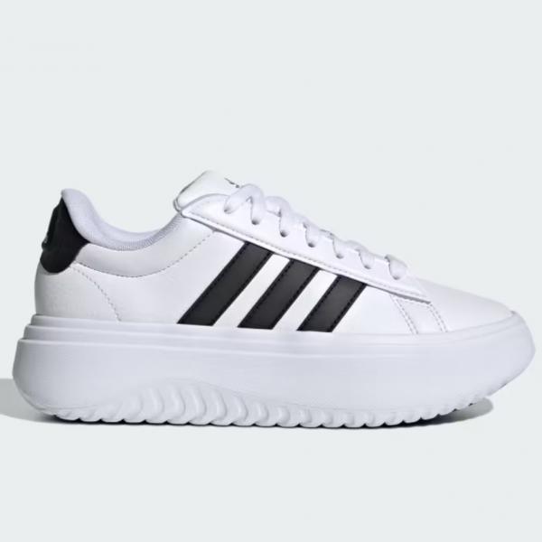 ADIDAS ADI GRAND COURT PLATFOR FTWWHT/CBLACK/CBLACK