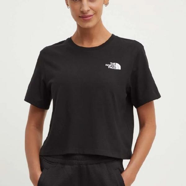 THE NORTH FACE  NTF W SIMPLE DOME CROPPED SLIM TEE TNF BLACK