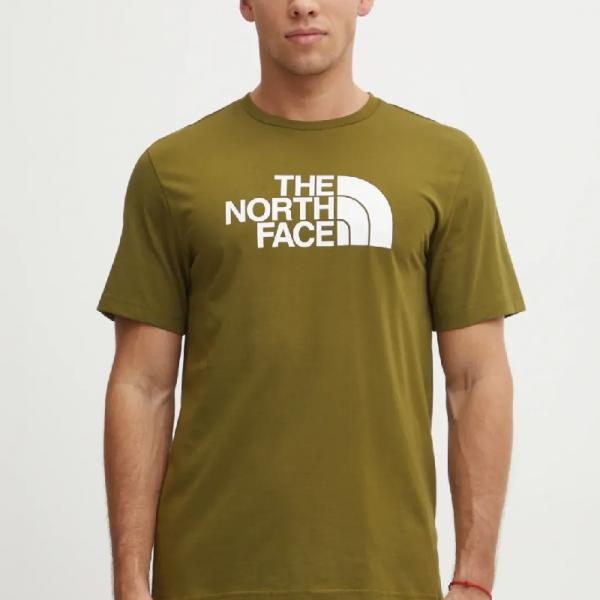 THE NORTH FACE  NTF M SS EASY TEE FOREST OLIVE/TNF WHITE